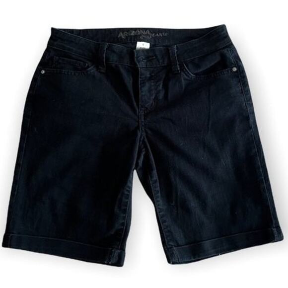 Arizona Jeans Black Bermuda Shorts, US5 - Picture 1 of 2